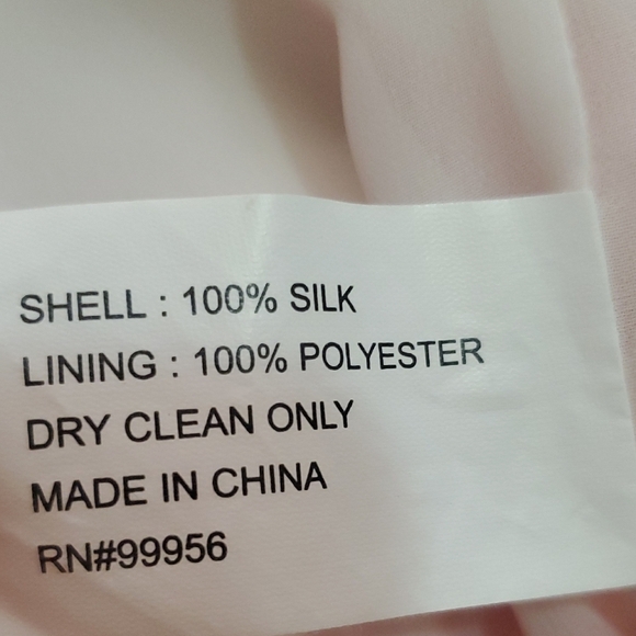 Shoshanna 100% Silk Blouse Women's Size 8 Coral and White Blouse - Picture 10 of 12